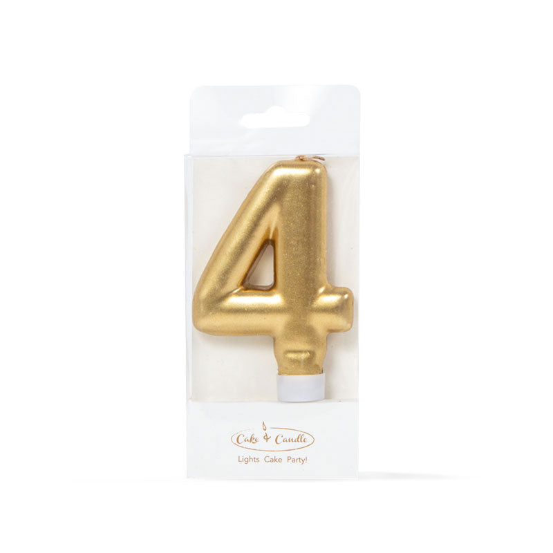Gold Number Candle