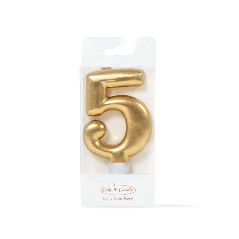 Gold Number Candle