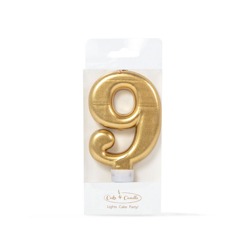 Gold Number Candle