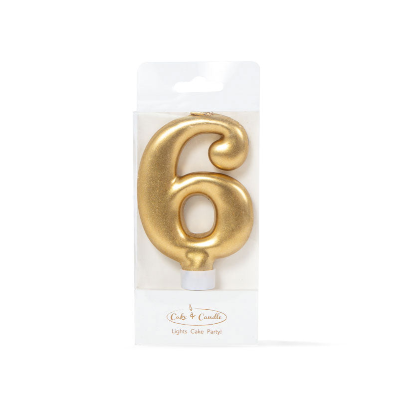 Gold Number Candle