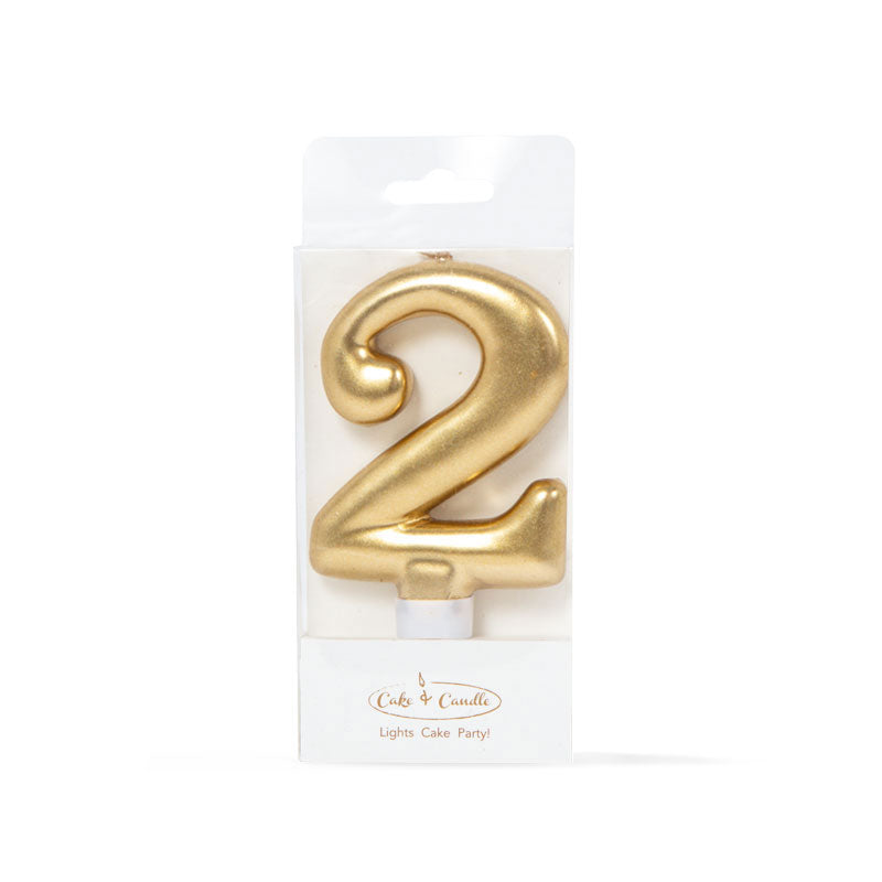 Gold Number Candle