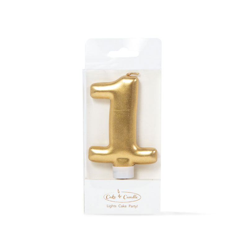 Gold Number Candle