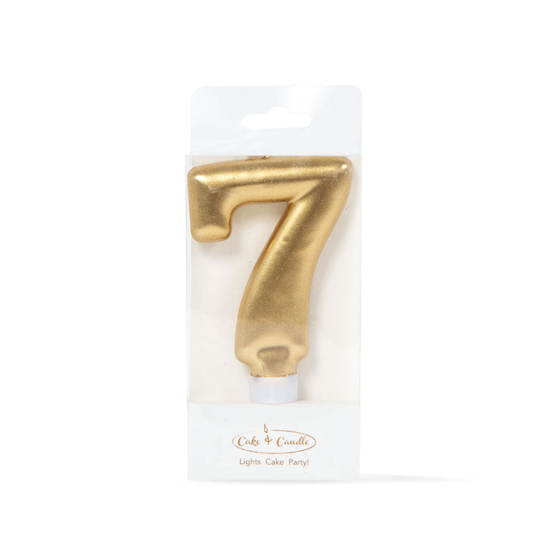 Gold Number Candle