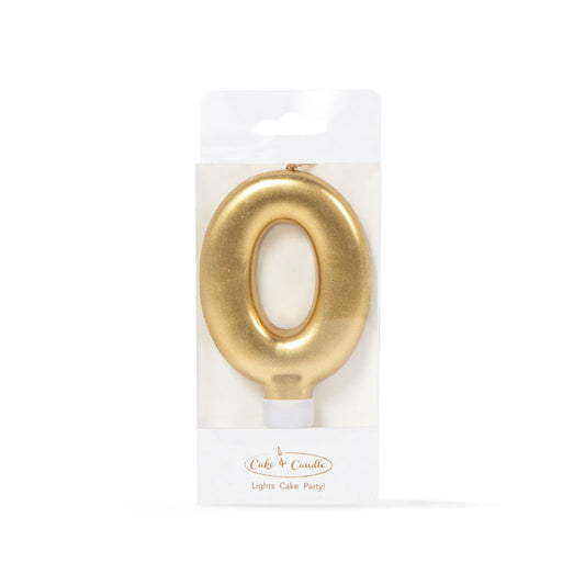 Gold Number Candle