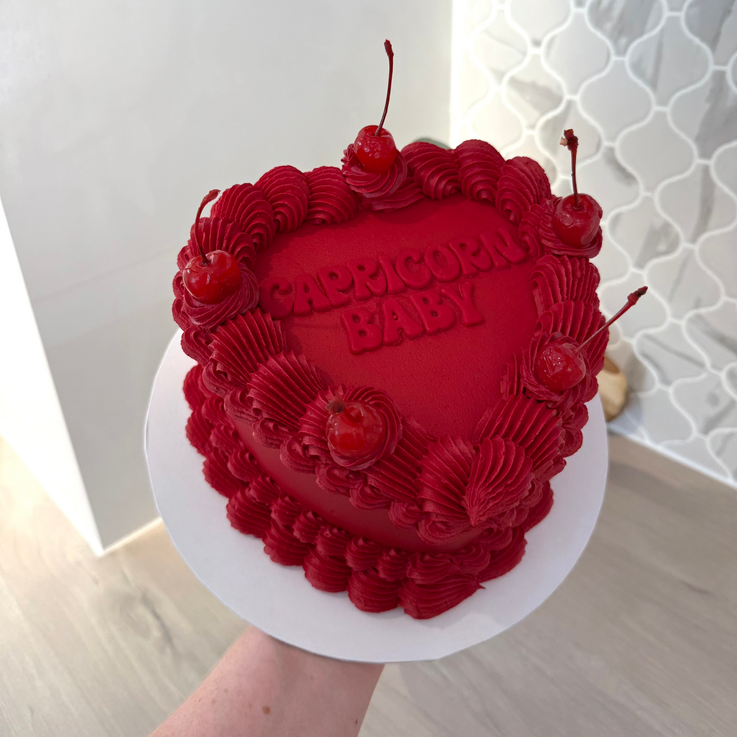 Standard Retro Heart Cake