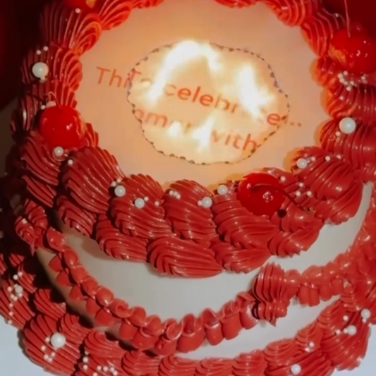 Burn-Away Retro Cake