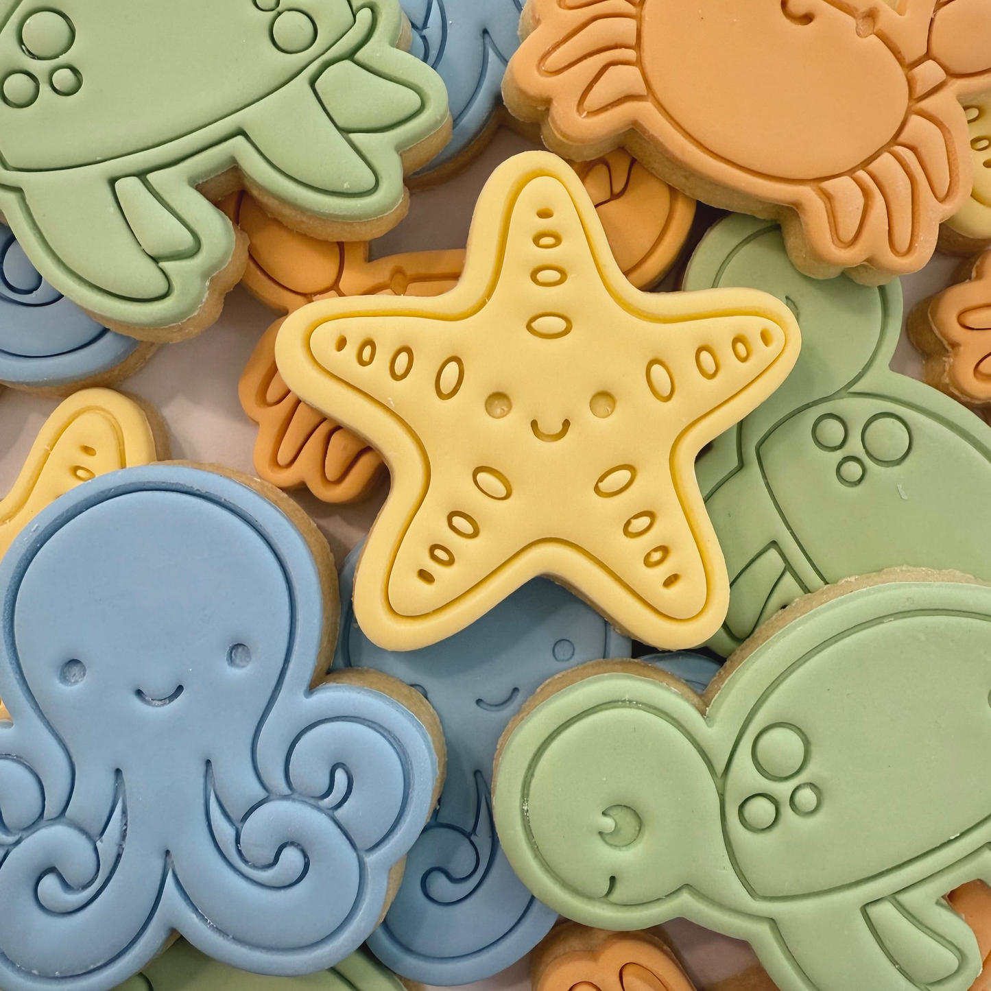 Stamped Fondant Cookies